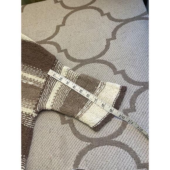 Aerie drop shoulder neutral stripe oversized sweater, NWT, size L/XL - Picture 4 of 13